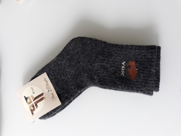 Socken aus YAK-Wolle Dunkelgrau Größe 35-36 - DIE ROBUSTEN-